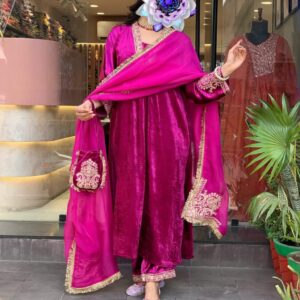 Elegant cotton suit set with rich print and comfortable fabric, available in bulk only.