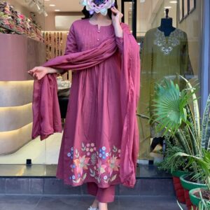 Soft and breathable pure cotton suit material suitable for daily and summer wear.