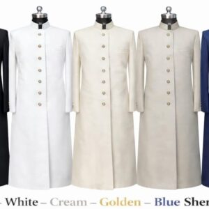 Premium designer sherwani with royal look, perfect for weddings and festive occasions.